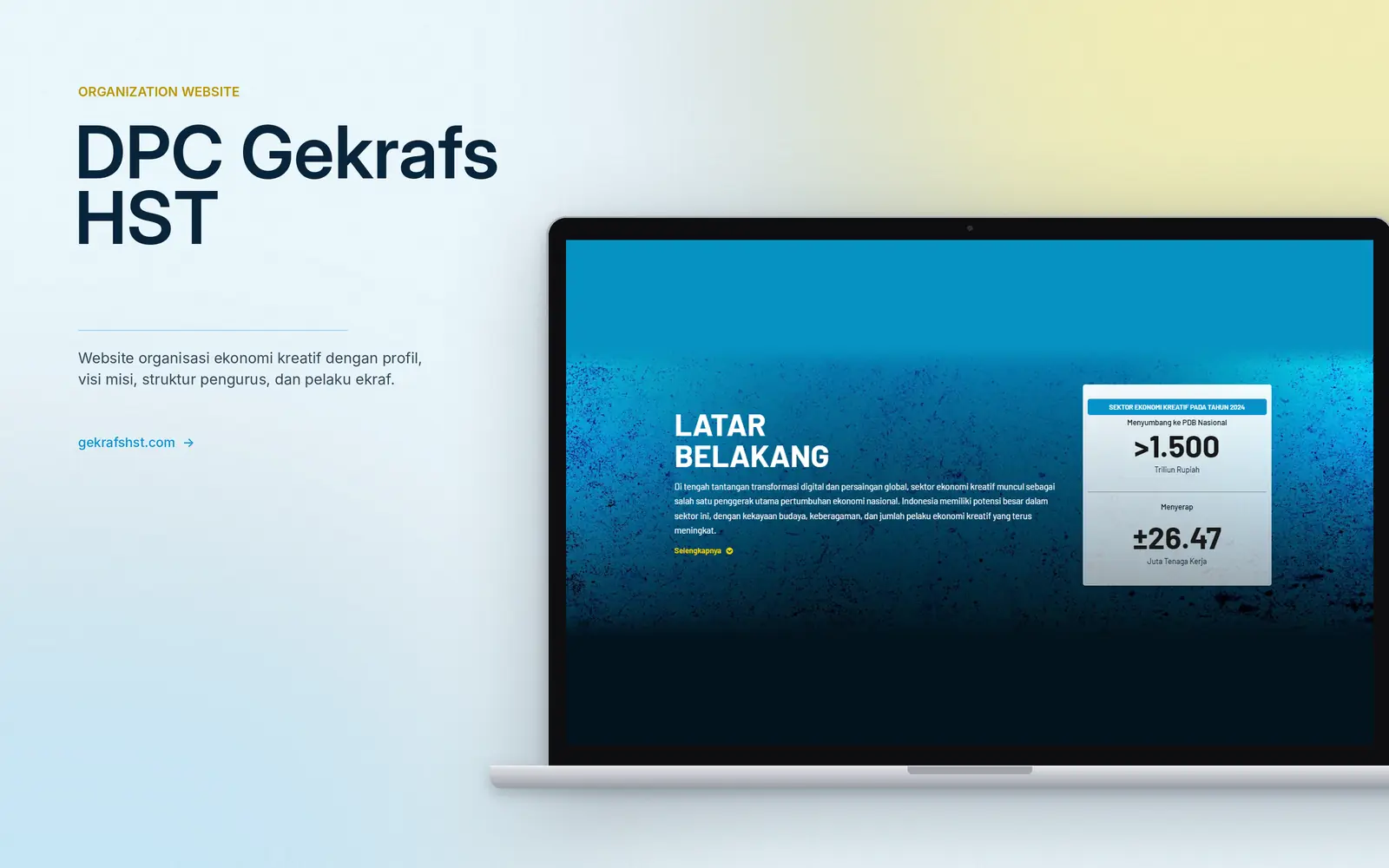 Tampilan website Gekrafs HST (2)